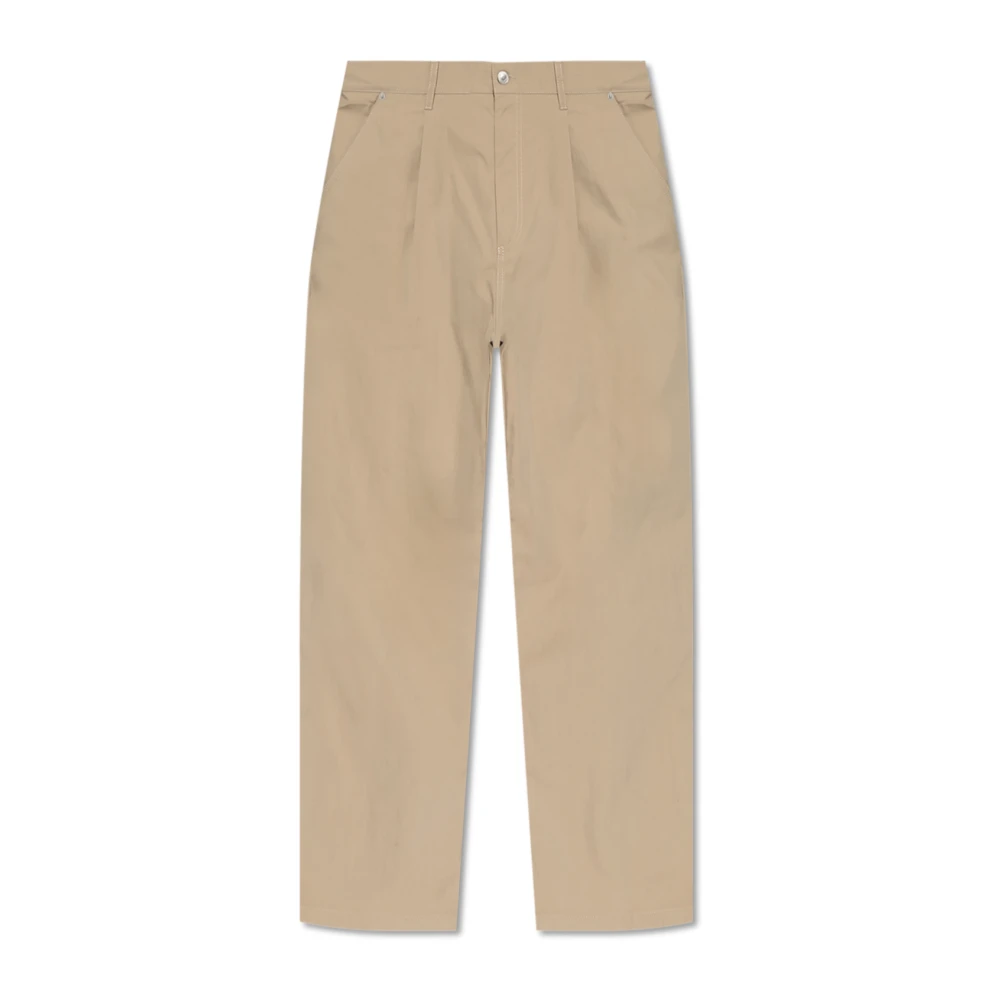Moschino Broek met logo Beige Heren