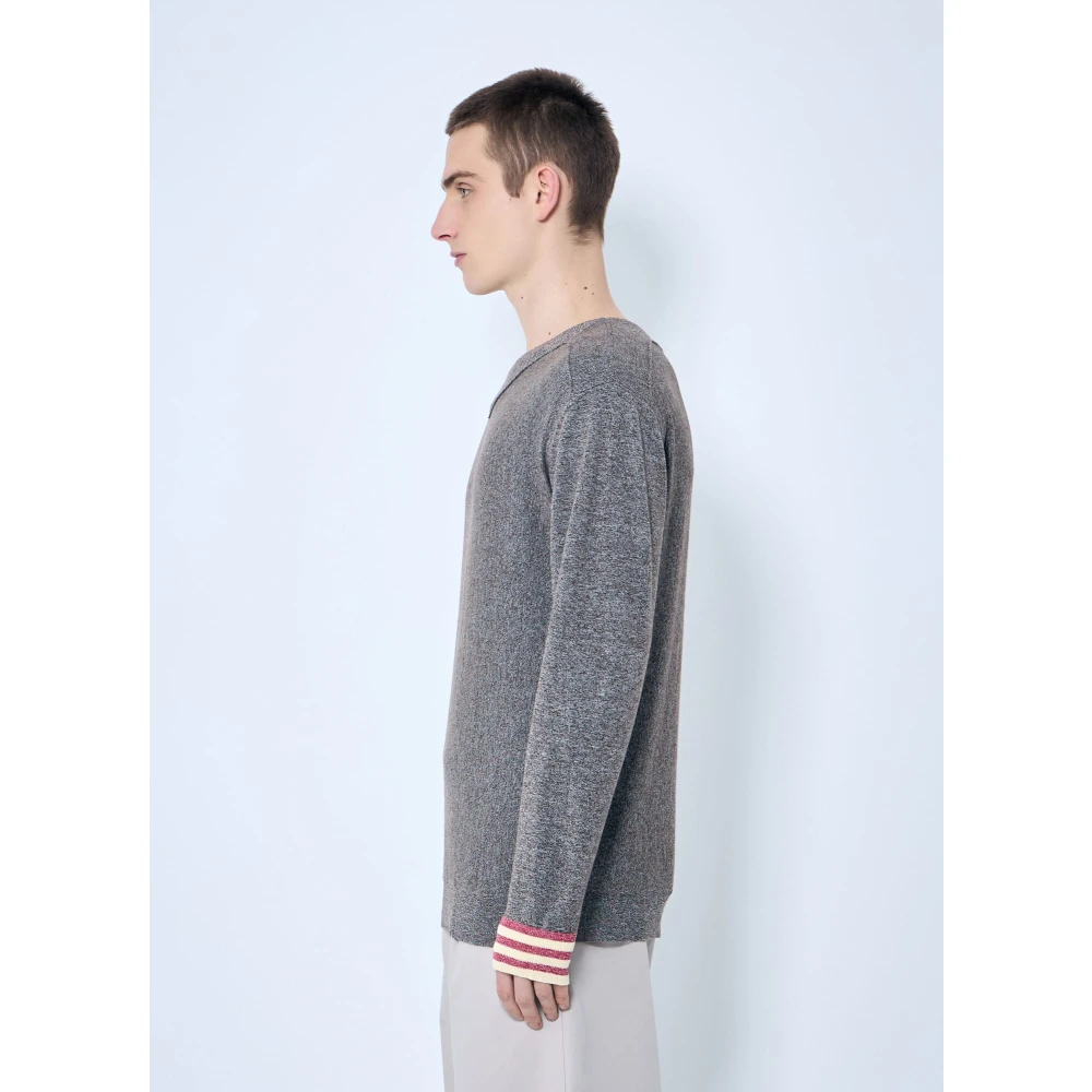 Kiko Kostadinov Contrastpaneel V-hals Sweater Gray Heren
