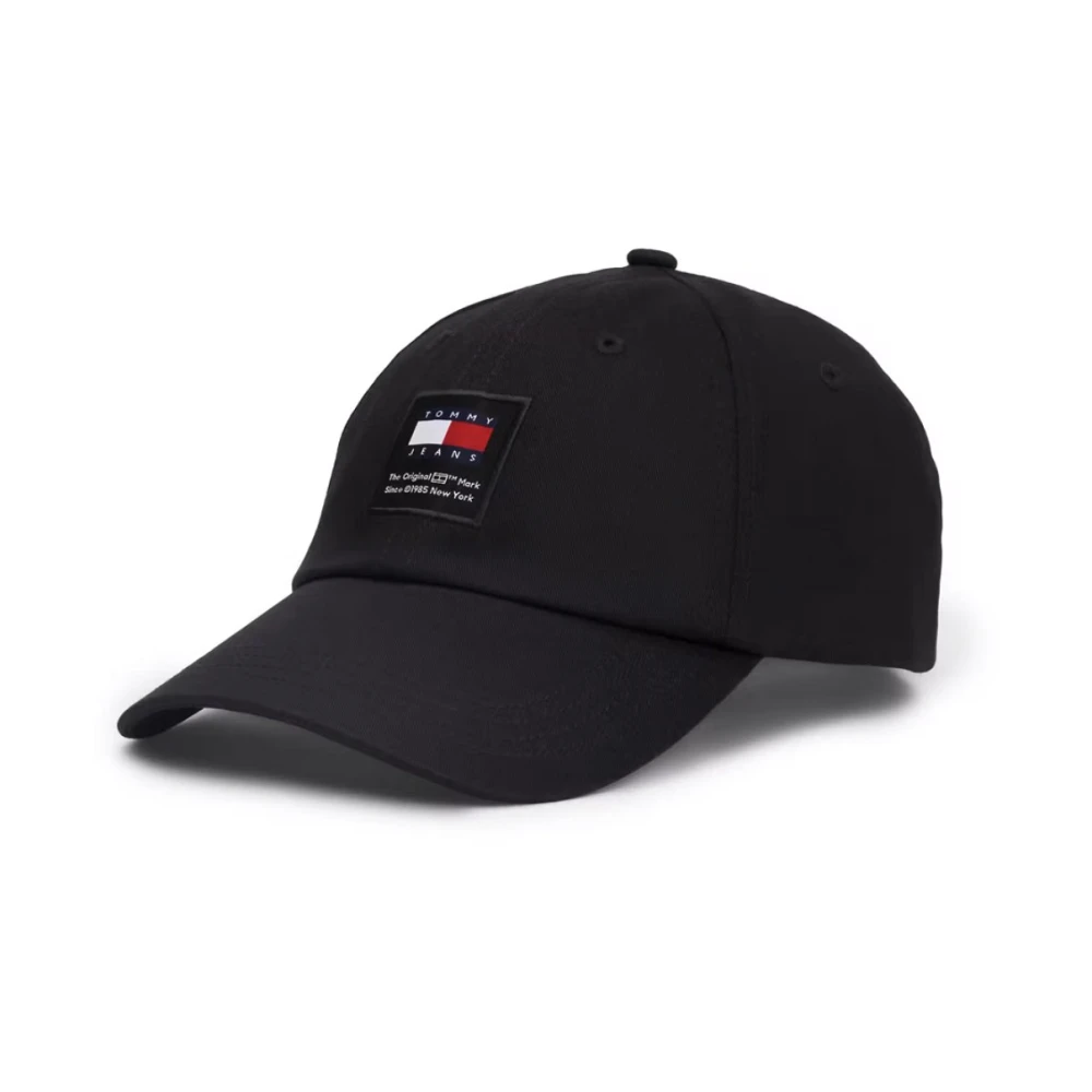 Tommy Hilfiger Katoenen Logo Patch Pet Zwart Black Heren