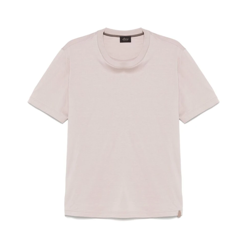 Brioni Taupe Crew Neck T-shirt Brown Heren