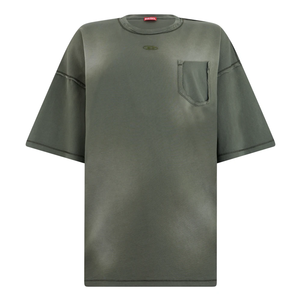 Diesel Uomo Verde Top, L, New,