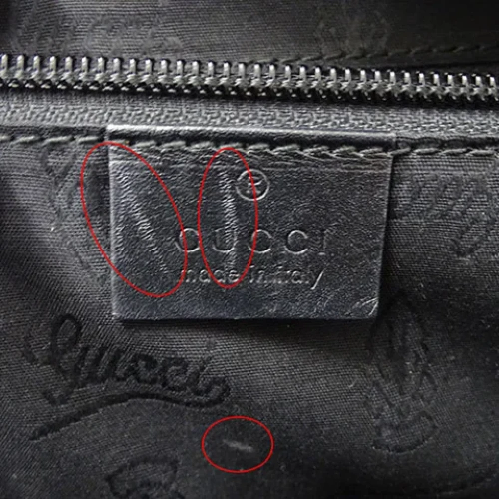 Gucci Vintage Pre-owned Leather totes Black Dames