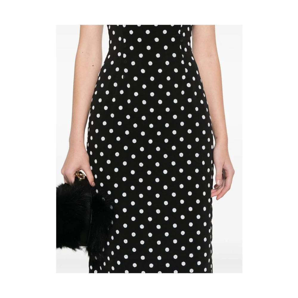 Rotate Birger Christensen Zwarte Chiffon Pailletten Jurk Black Dames