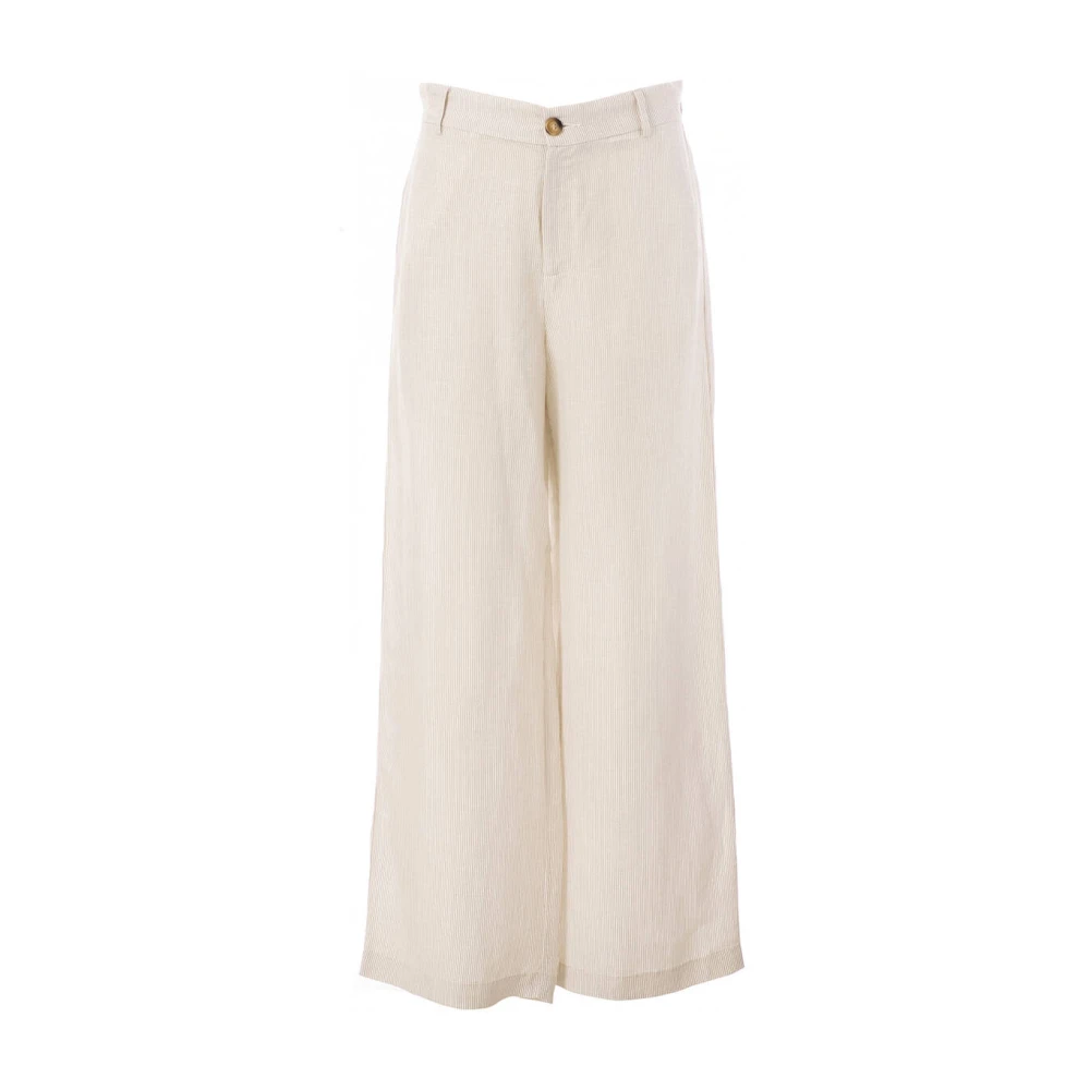 JC Sophie Gestreepte cadeaubroek Beige Dames