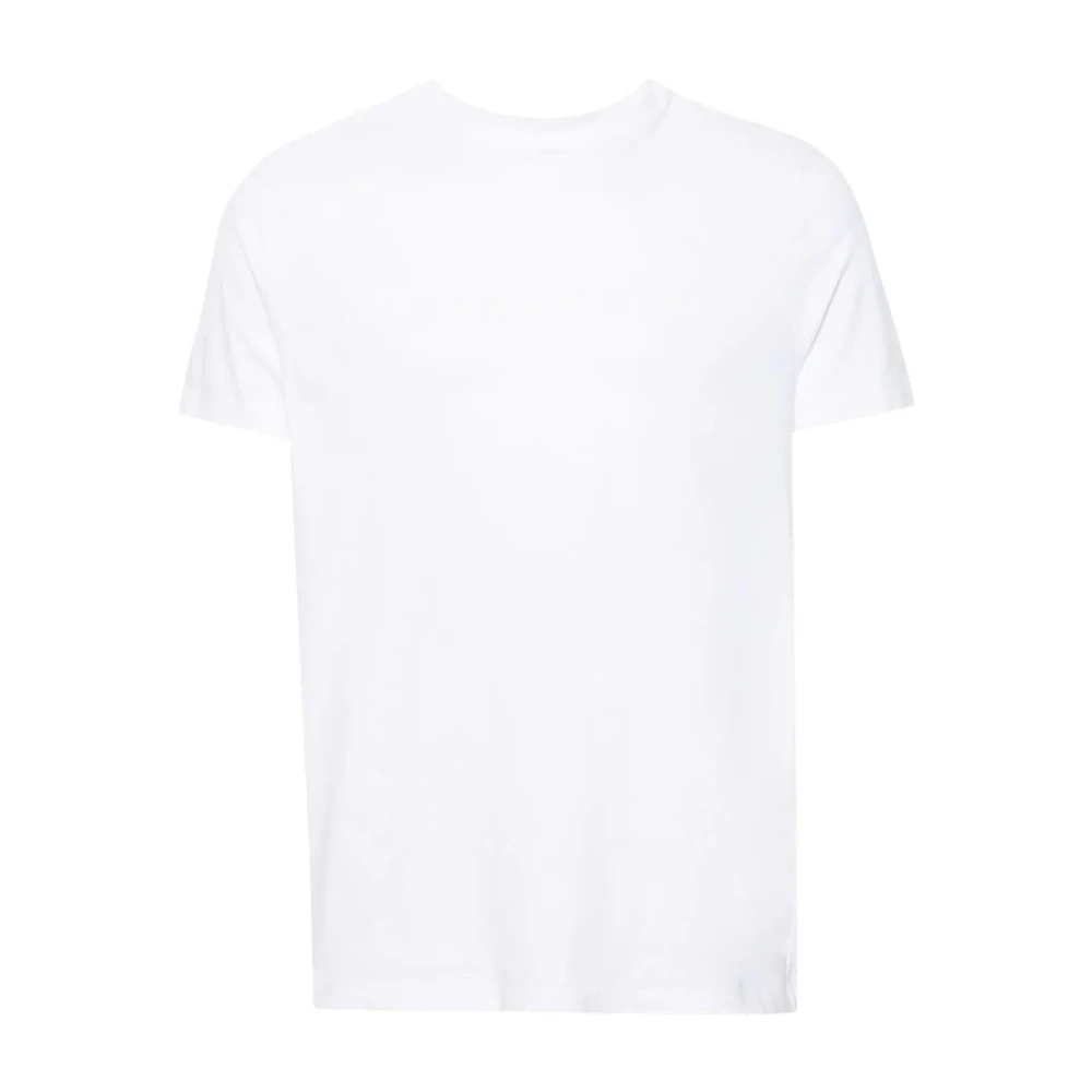 Canada Goose Lyxig Bomull T-shirt med Texturerad Jersey White, Herr