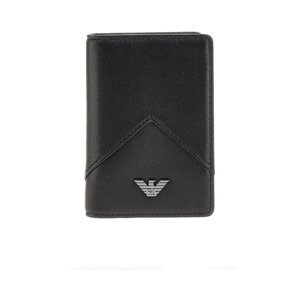Emporio Armani Mannelijk Zwart Accessoires Heren, One Size, Portefeuilles & Kaarthouders