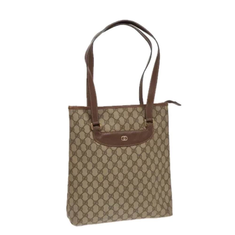 Gucci Vintage Pre-owned Leather totes Beige Dames