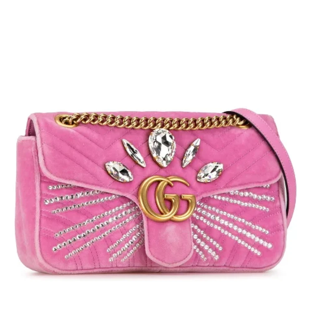 Gucci Vintage Pre-owned Canvas gucci-bags Pink Dames