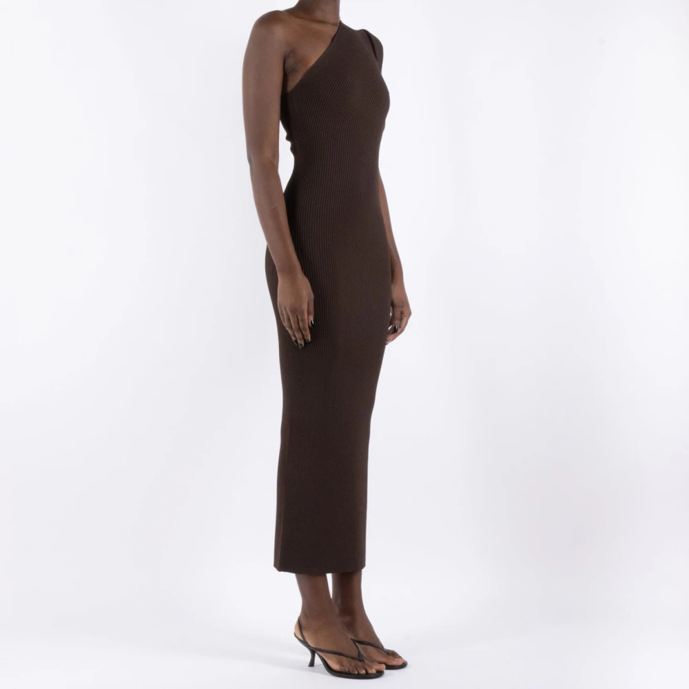 Max Mara Bruine Jurk Gemaakt in Italië Brown Dames