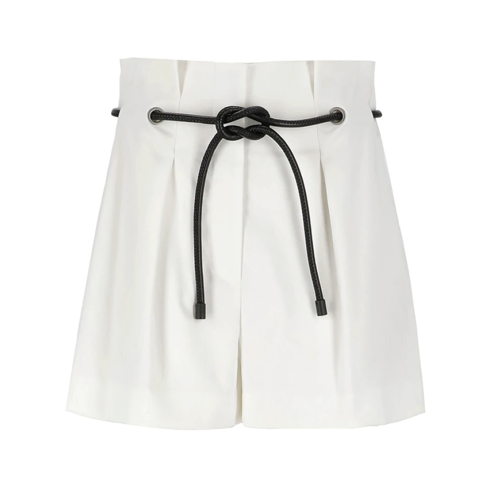 3.1 phillip lim Witte katoenen shorts met riem White Dames