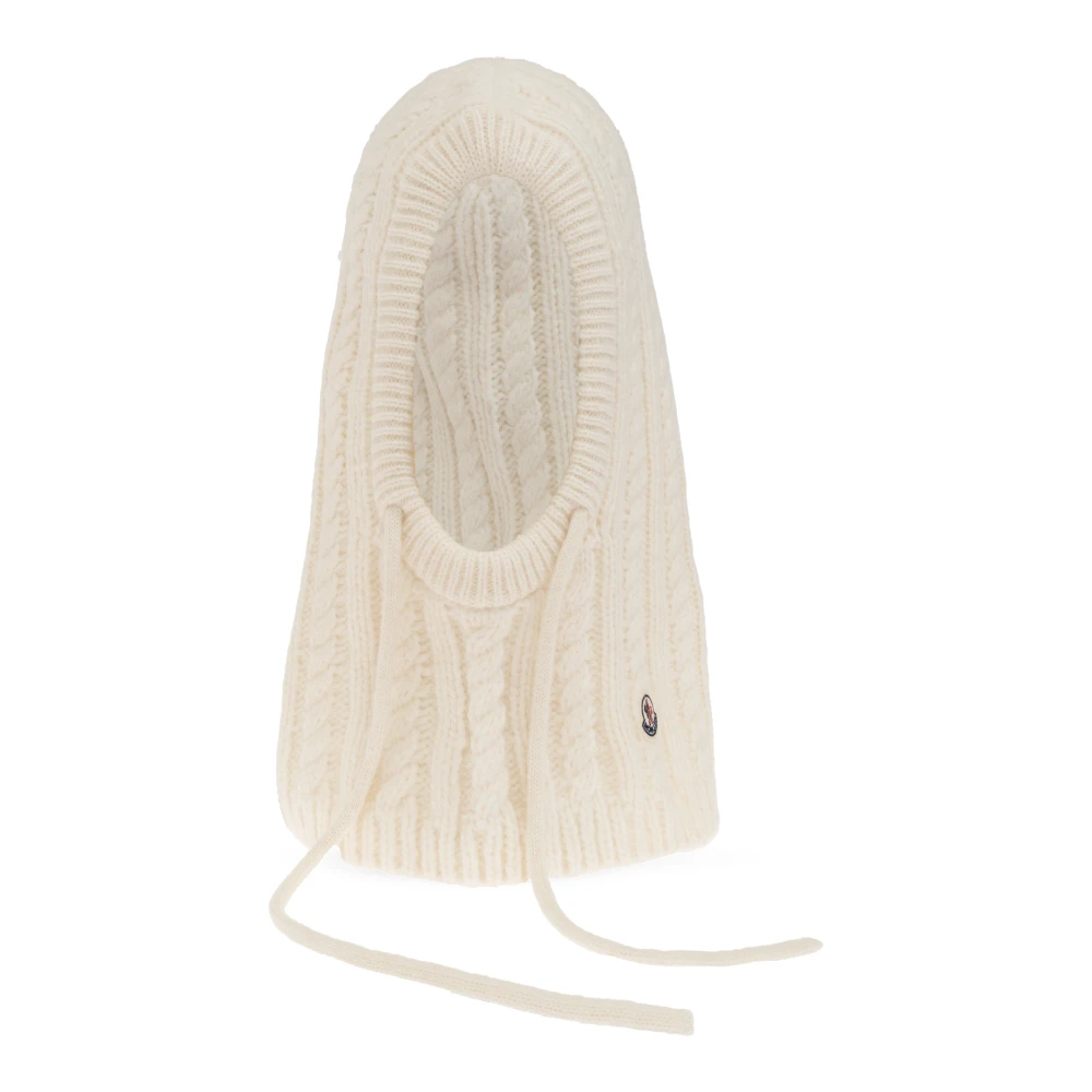 Moncler , Accessories, Female, Beige, One Size, Braided Alpaca Blend Balaclava