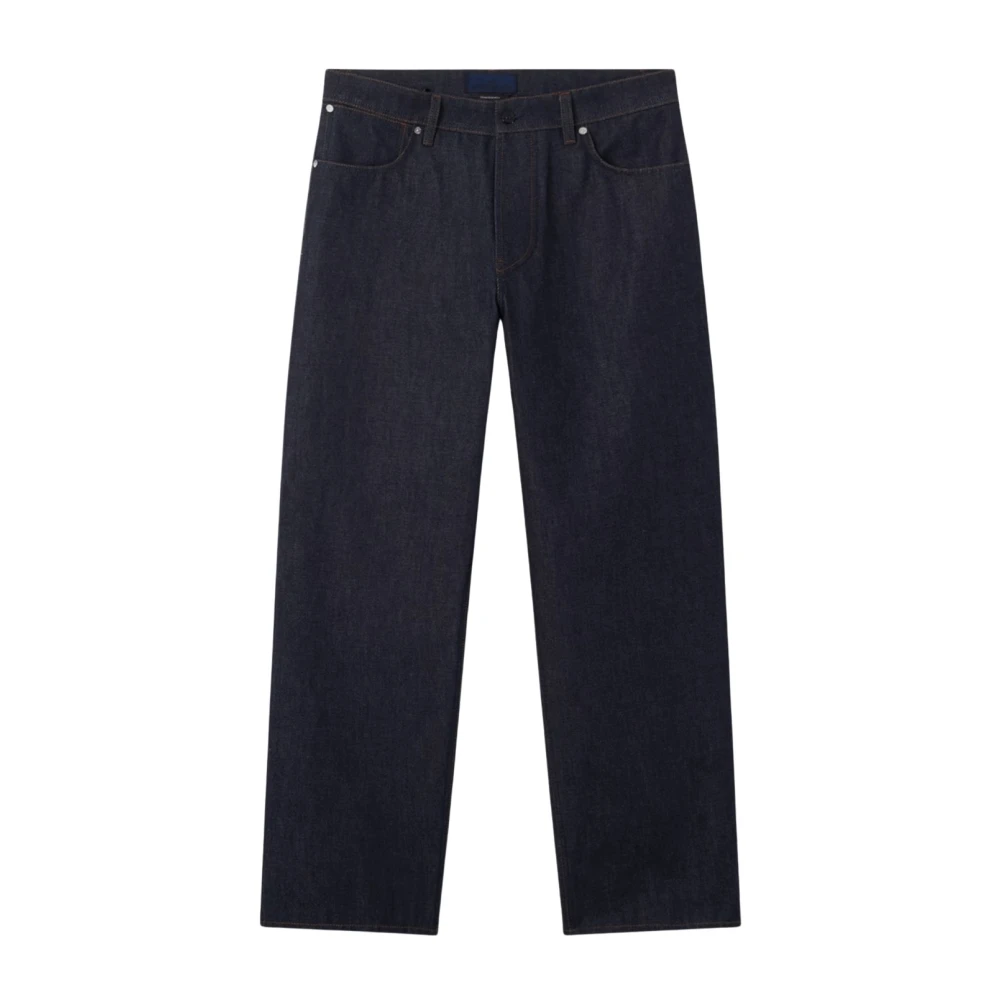 Stone Island Blue Straight Fit Jeans, Male, W33, Denim Raw Straight Jeans