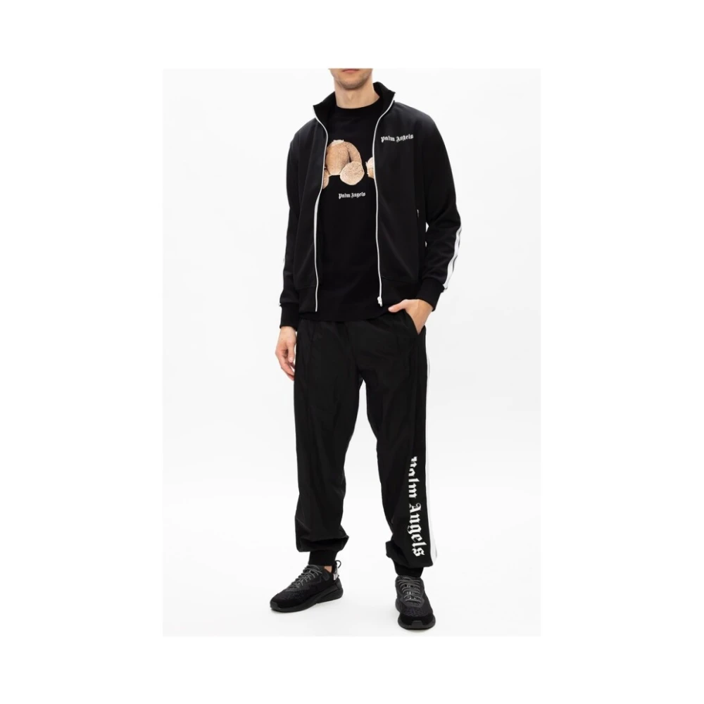Palm Angels Borst Logo-Print Track Jacket Black Heren