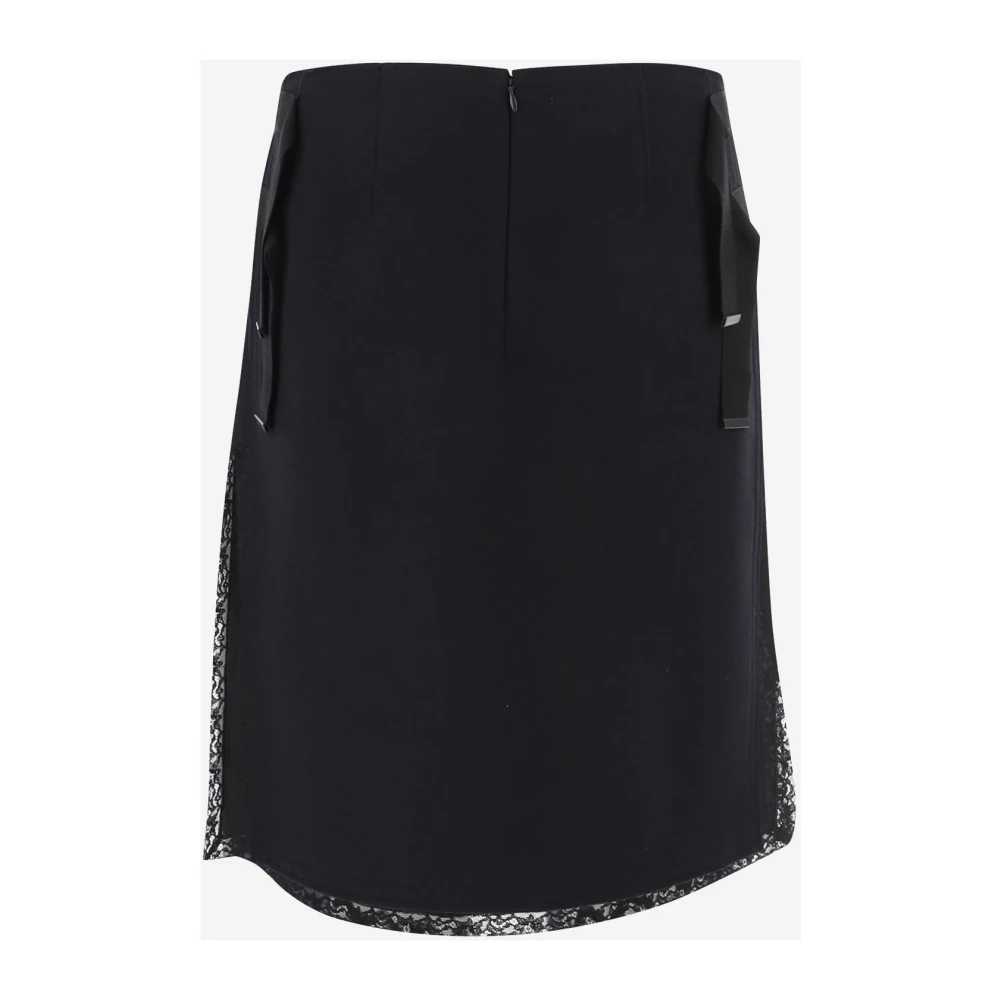 N21 Midi Rok met Kantafwerking Black Dames