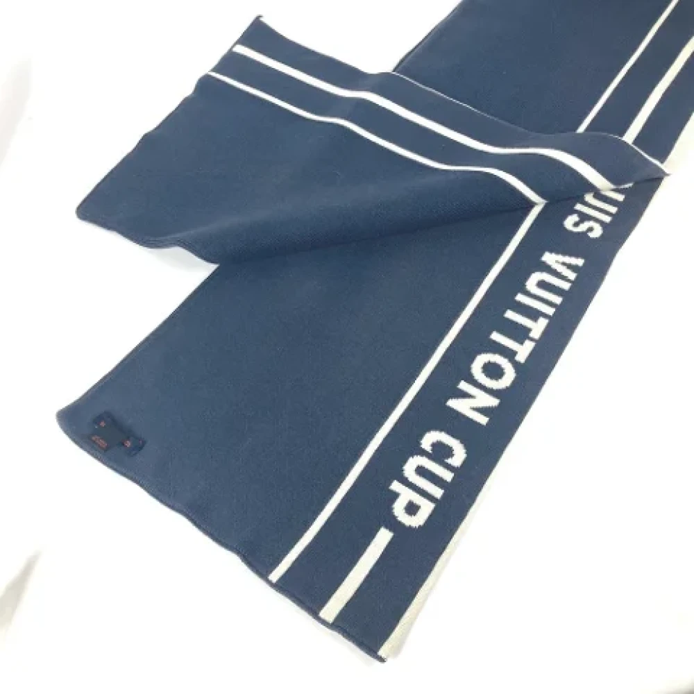 Louis Vuitton Vintage Pre-owned Cotton scarves Blue Dames