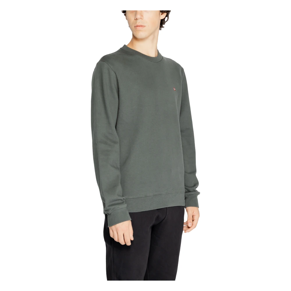 Napapijri Katoenmix Heren Crewneck Sweatshirt Green Heren