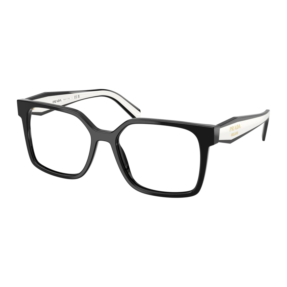 Prada Women's Black Glasses, 54 Mm, Stylish Eyeglasses In Gold Color
