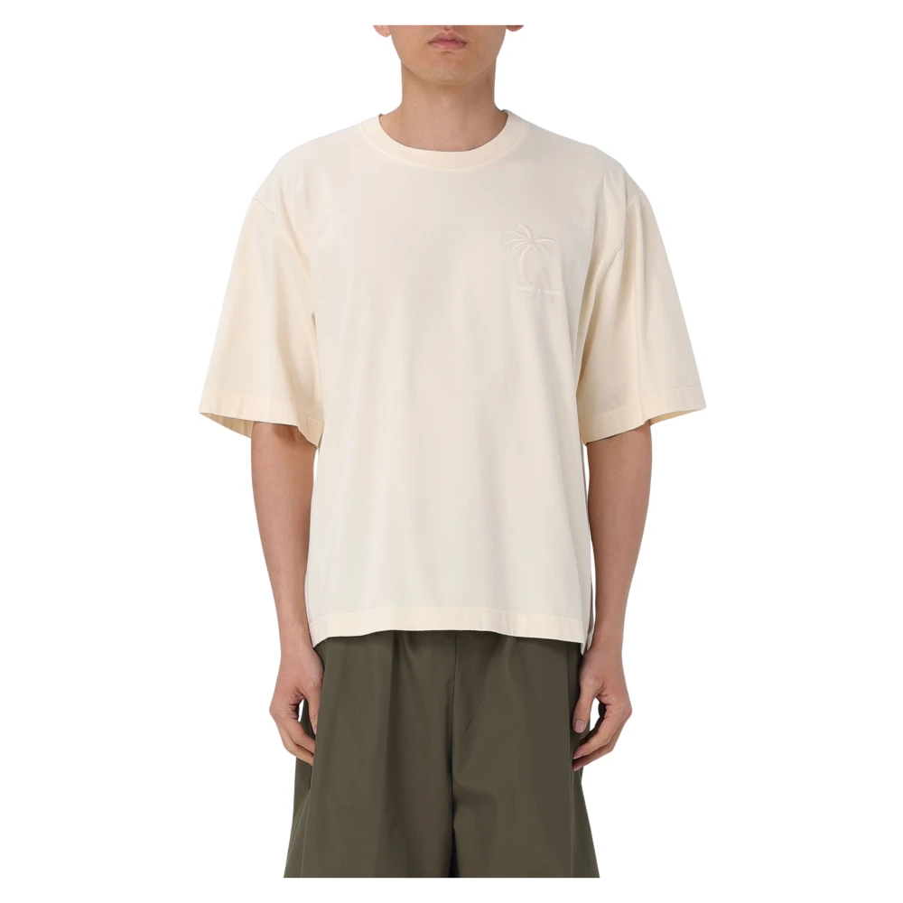 Laneus Casual Jersey T-shirt voor Mannen Beige Heren