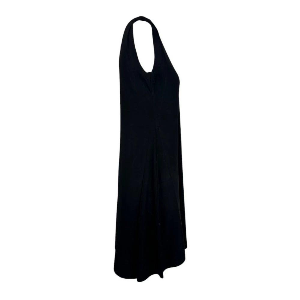 Norma Kamali Zwarte Flare Jurk met Zakken Black Dames