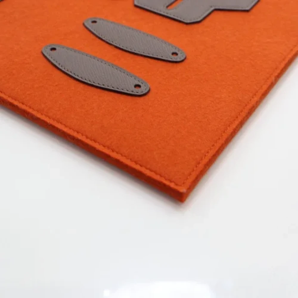 Hermès Vintage Pre-owned Leather clutches Orange Dames