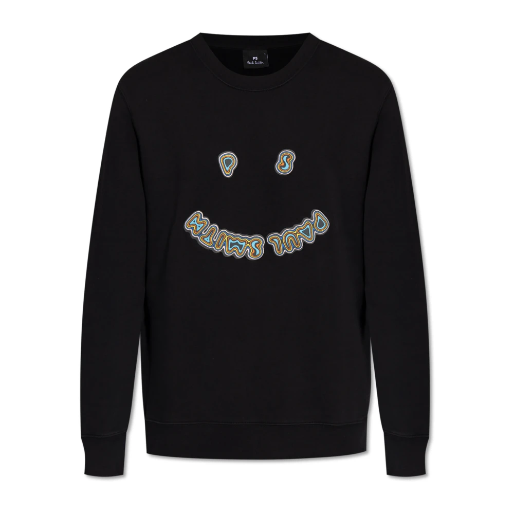 PS By Paul Smith Sweatshirt met kleurrijk geborduurd logo Black Heren