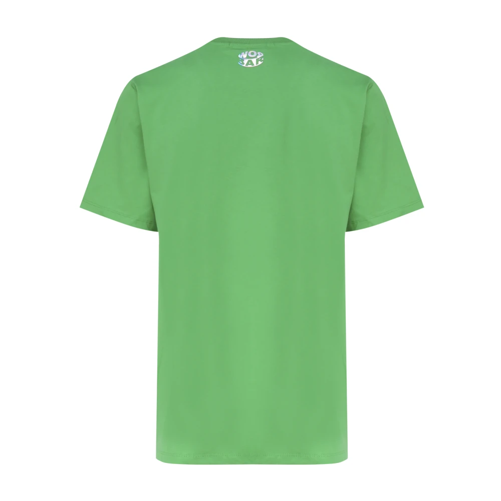 Barrow Groene Katoenen T-shirt met Ingelegd Logo Green Heren
