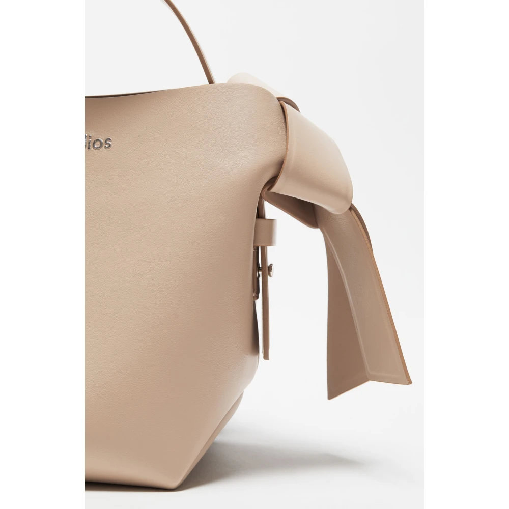 Acne Studios Mini R Musubi Knoop Schoudertas Beige Dames