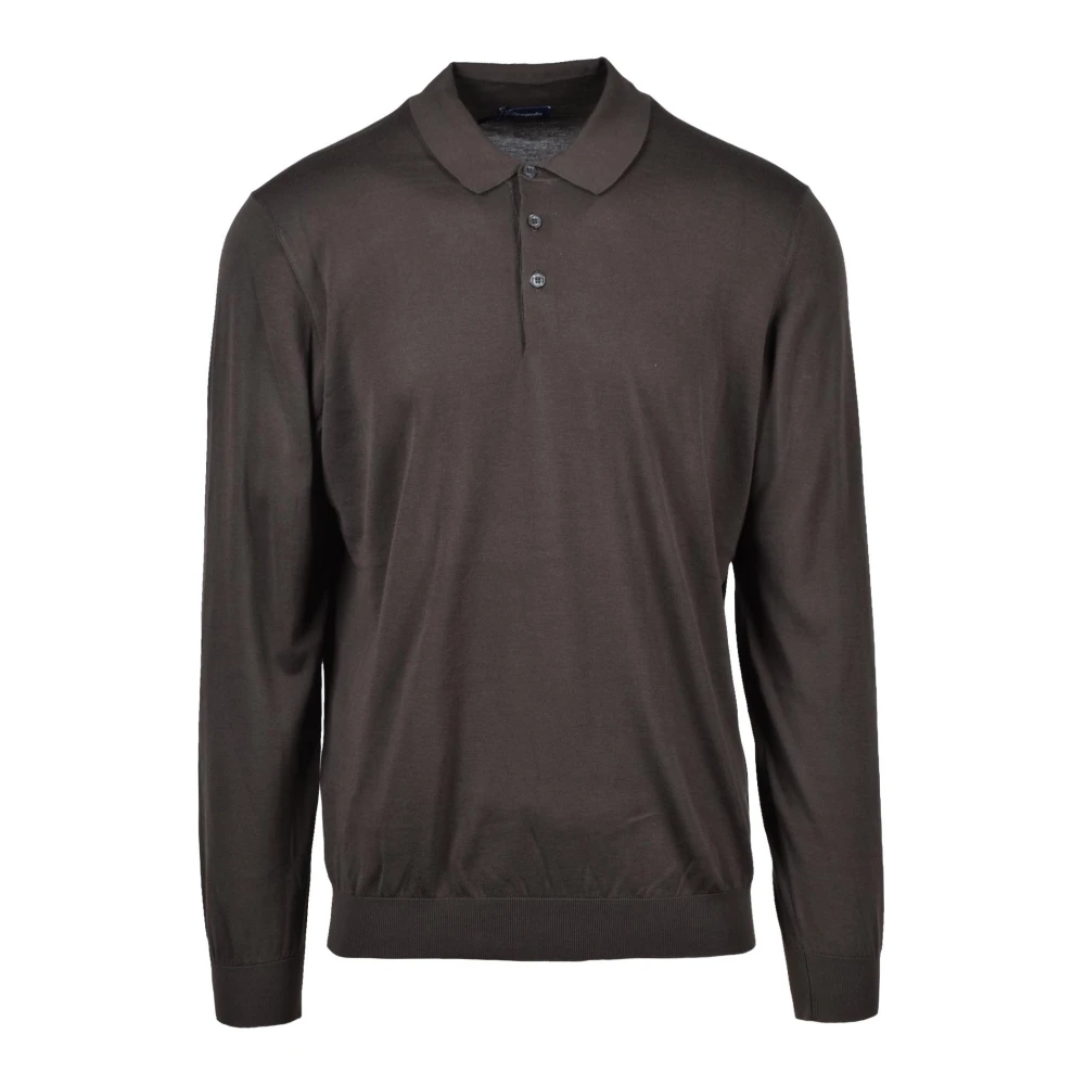 Drumohr Katoenen Polo Shirt Brown Heren