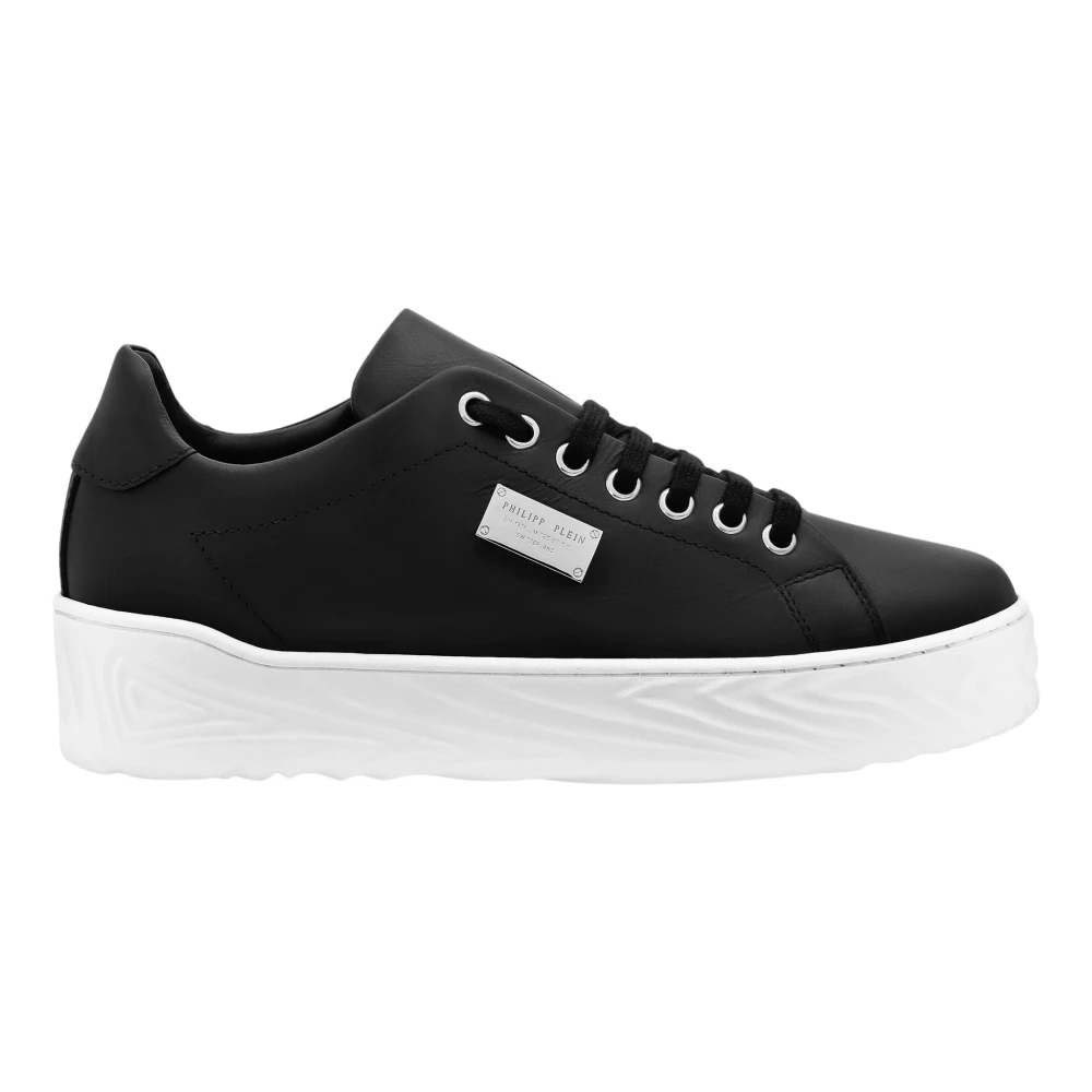 Philipp Plein Leather Lo-Top Sneakers Dames Schoenen Zwart