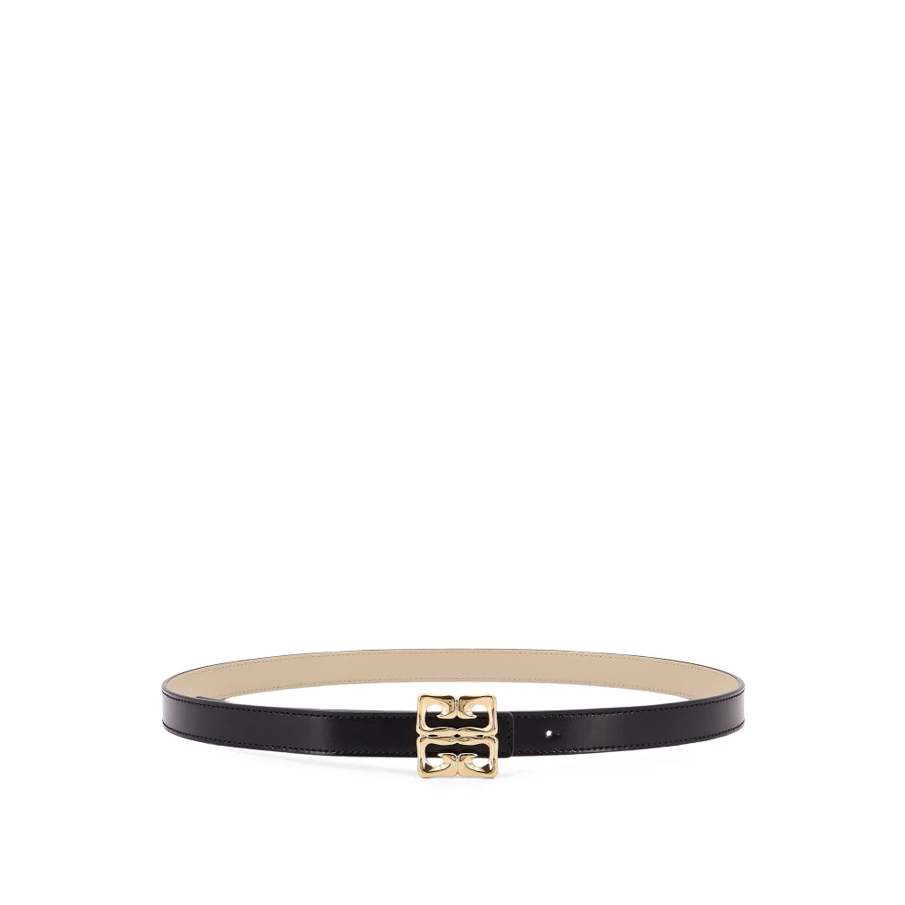 Givenchy Reversibele lederen riem met metalen logo Black Dames