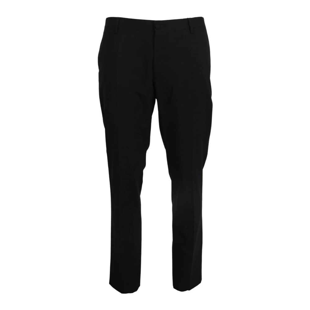 Dolce & Gabbana Men's Gray Logo Detail Dress Pants Trousers