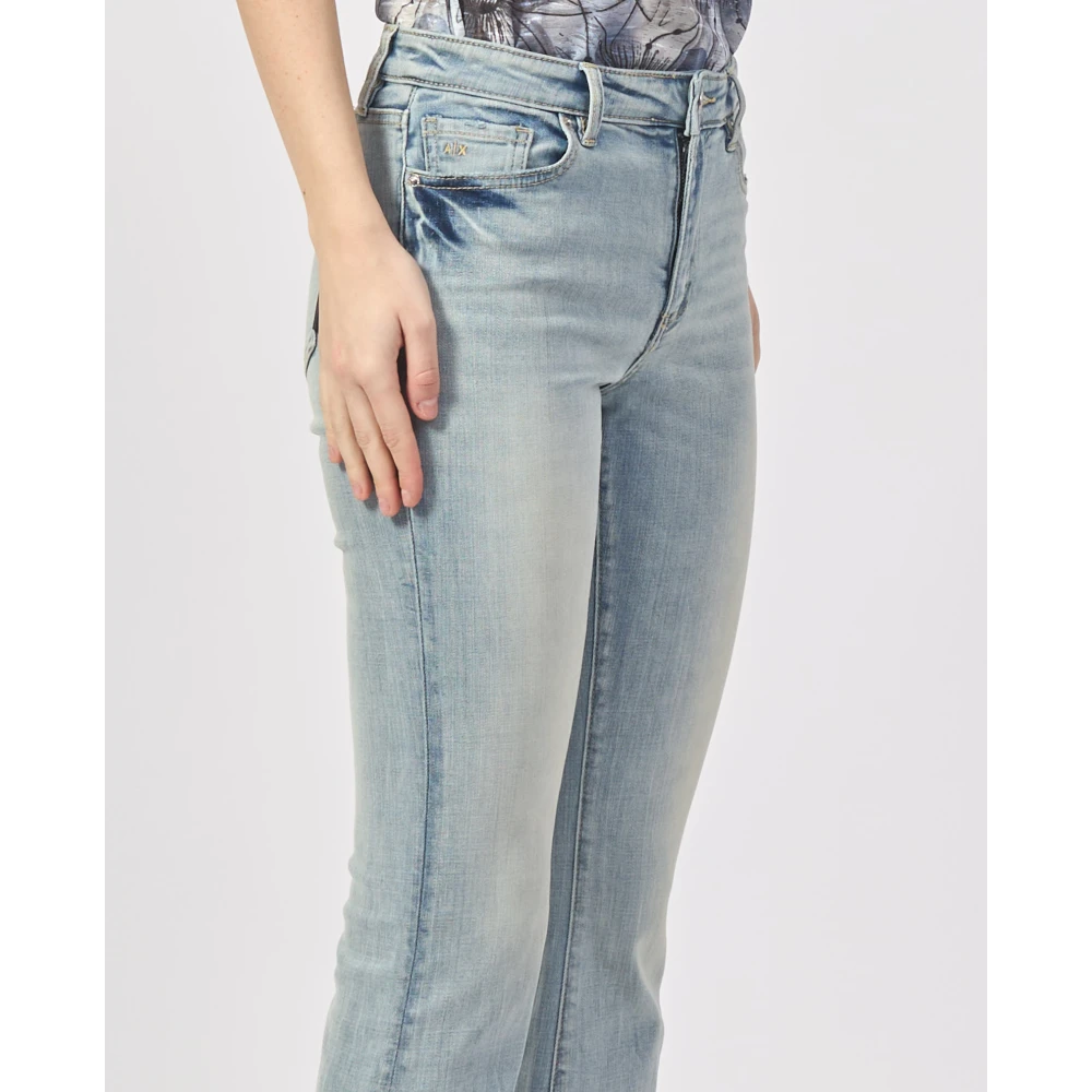 Armani Exchange Straight Leg Denim Jeans Blue Dames
