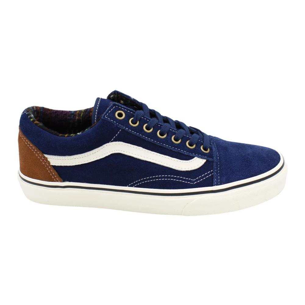 Vans Klassieke Suède Veters Rubberen Zool Schoen Dames Schoenen Blauw