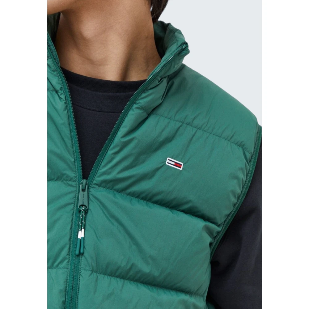 Tommy Jeans Groene Court Mouwloze Jas Green Heren