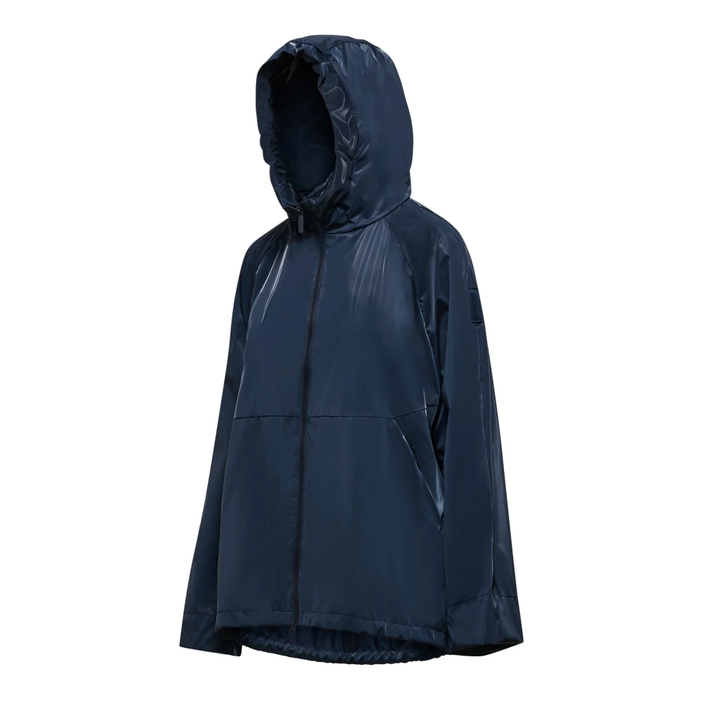 BomBoogie Losvallende ongevoerde jas met capuchon Blue Dames