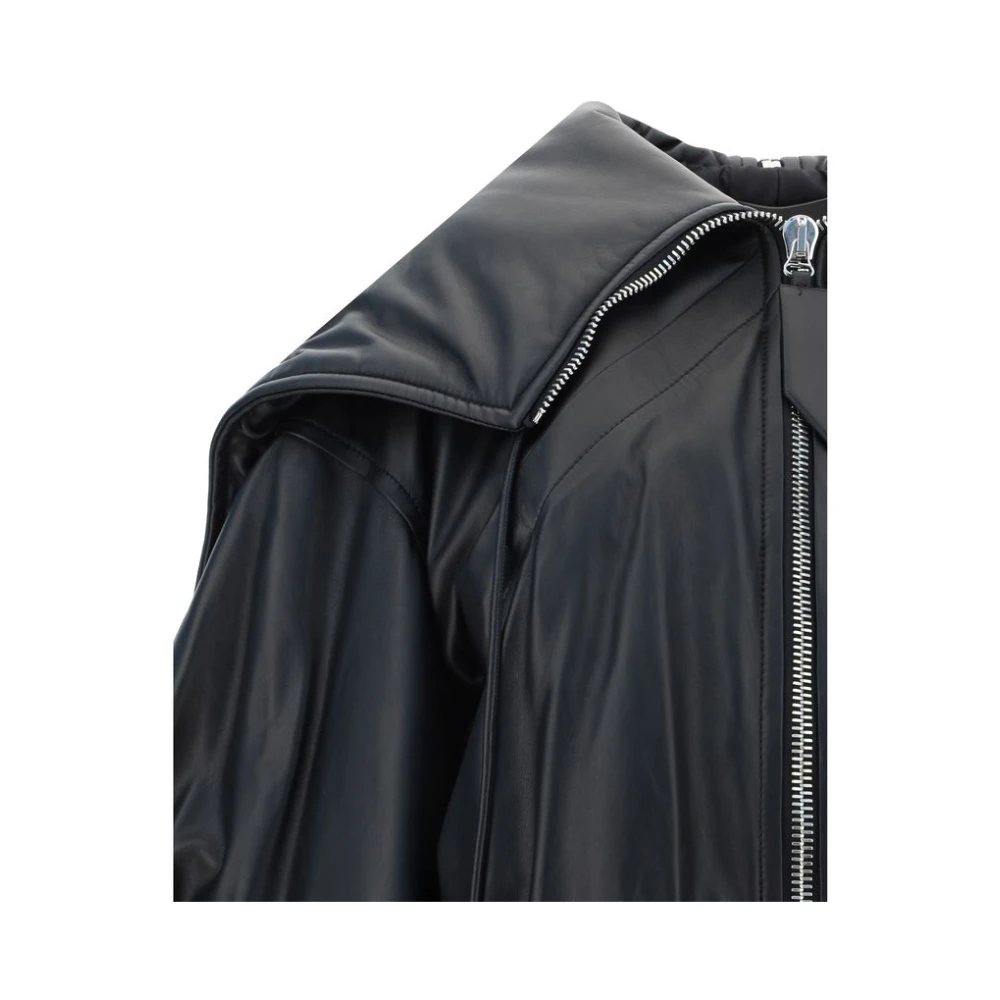 The Attico Faux Fur Bomberjack Black Dames