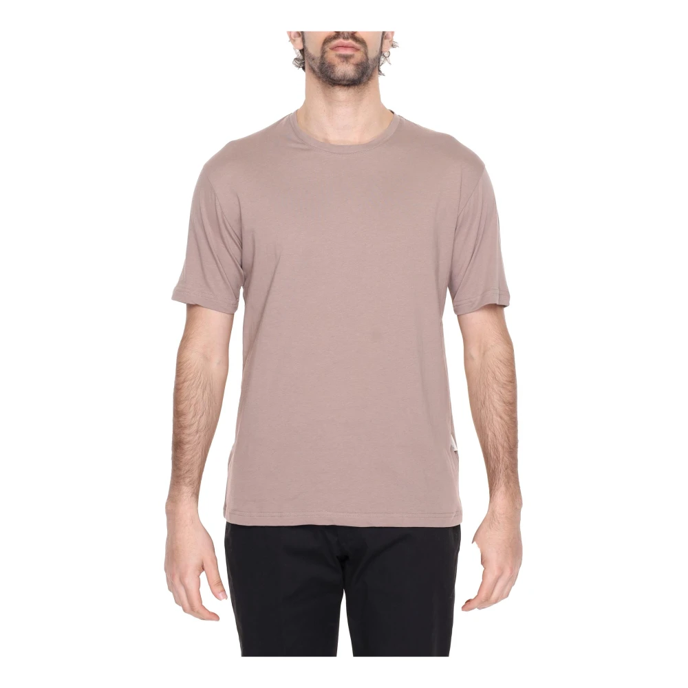 Gianni Lupo Heren Katoenen T-shirt Lente Zomer Collectie Gray Heren