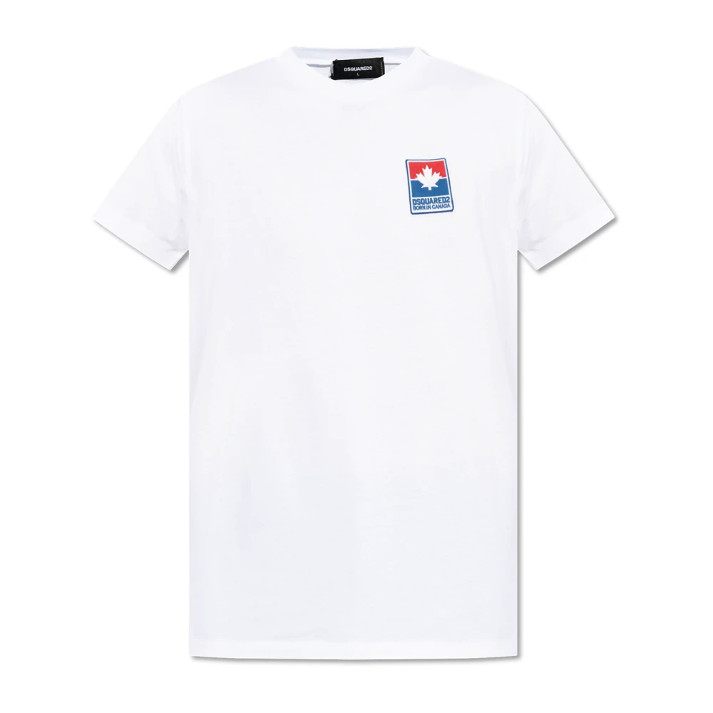 Dsquared2 T-shirt met logo White Heren