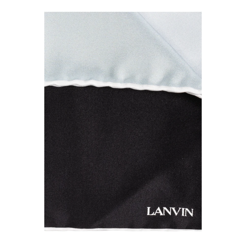 Lanvin Zijden pochet Black Heren