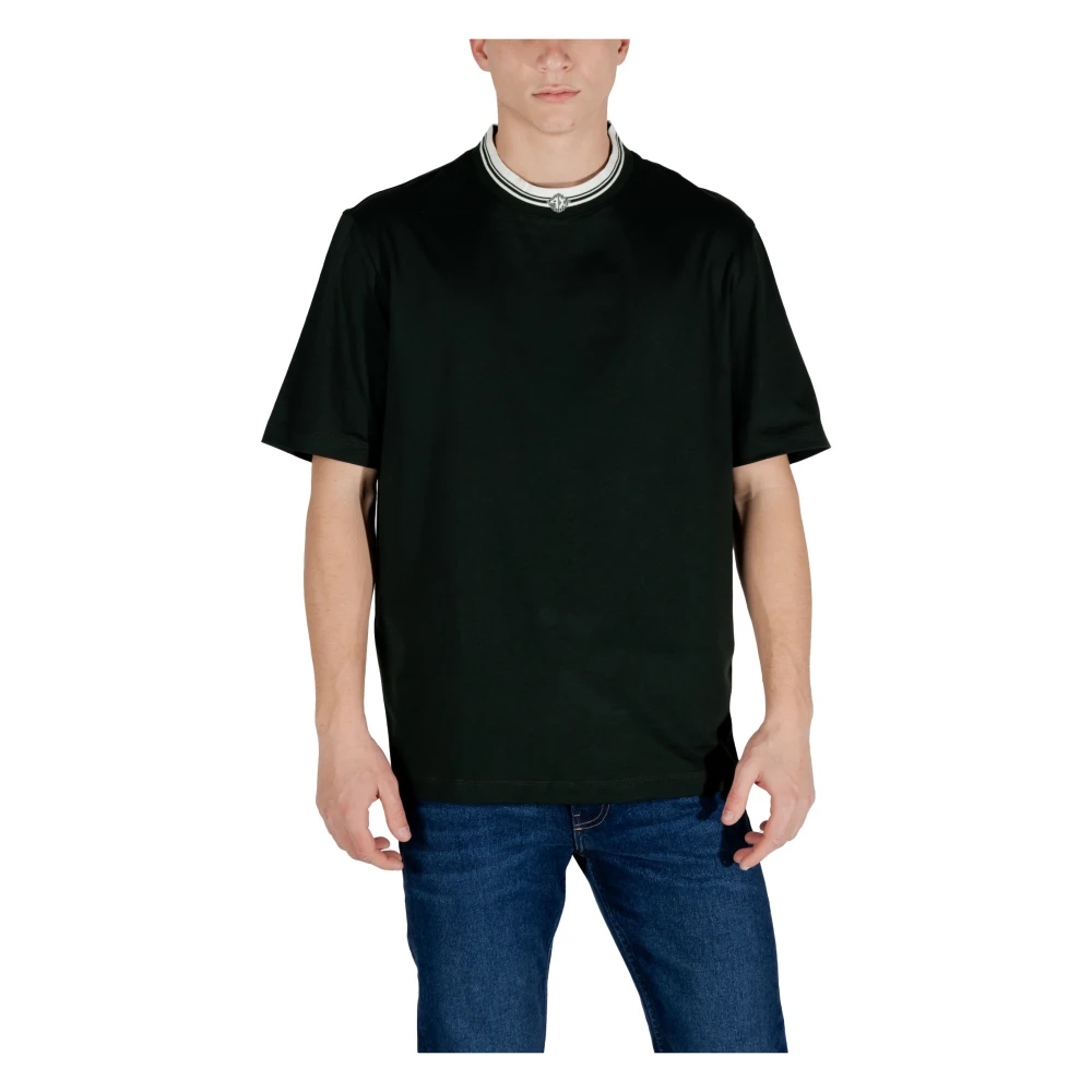 Armani Exchange Men's Black T-Shirts,, Round Neck Cotton T-Shirt Extra Small