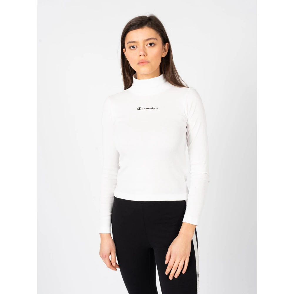 Champion Minimalistische Stijl Golf Hals Coltrui White Dames