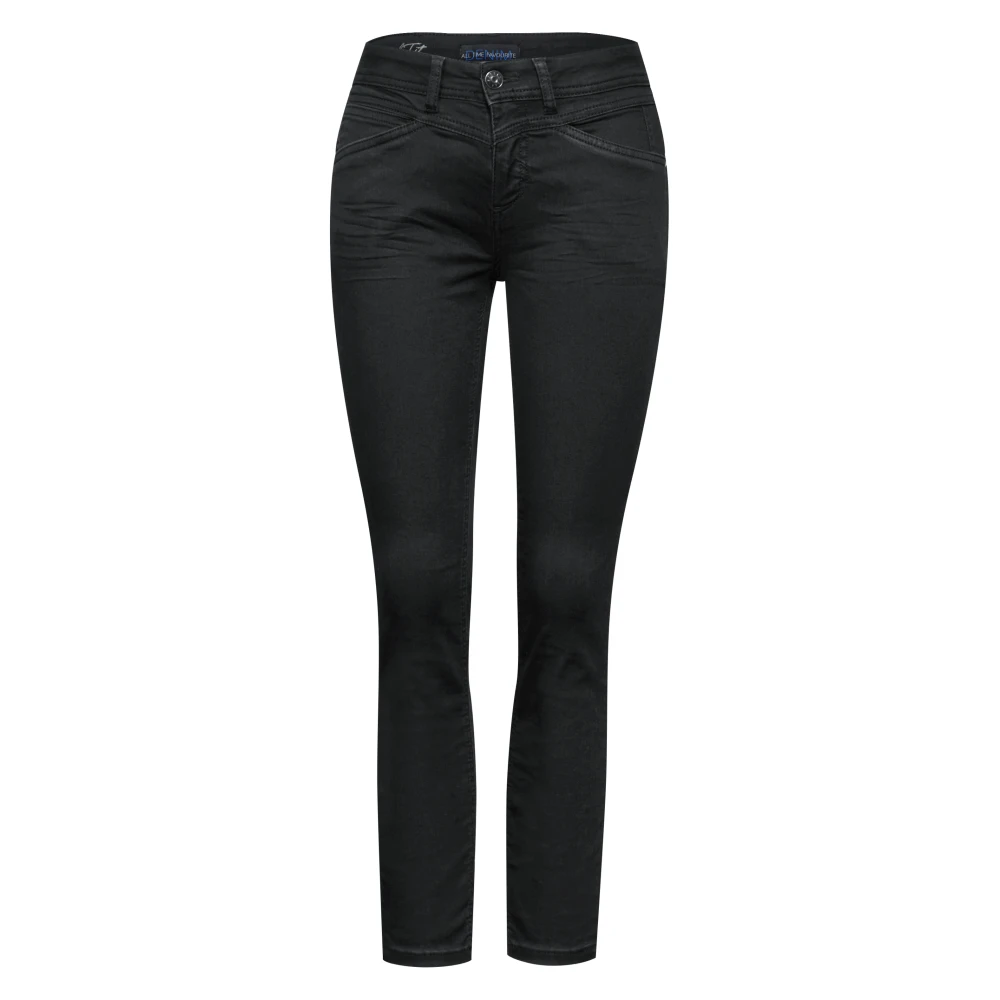 Street One Casual Fit Slim Legs Jeans Black Dames