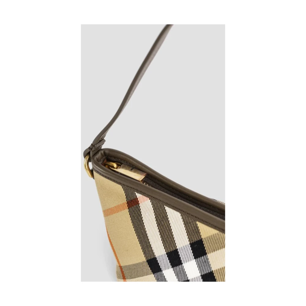 Burberry Geruite Katoenen Schoudertas Multicolor Dames