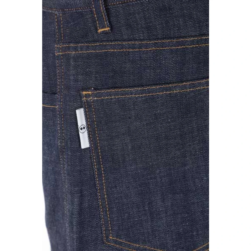 AZ Factory Oversized Denim Jeans met Kristal Knoop Blue Dames