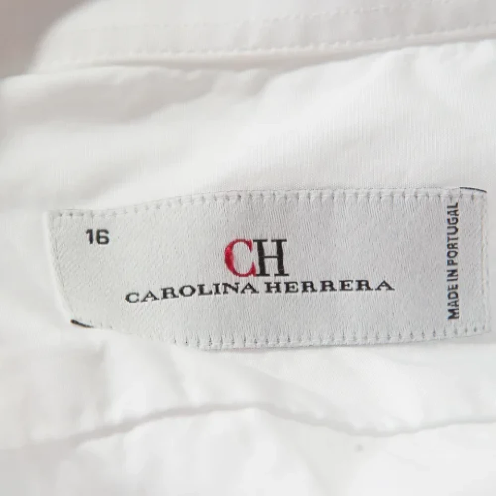 Carolina Herrera Pre-owned Cotton tops White Heren