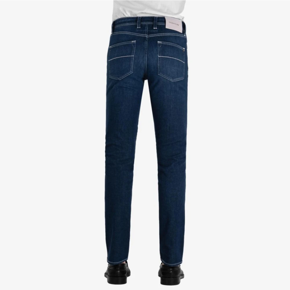 Tramarossa Leonardo Witte Stiksel Jeans Blue Heren