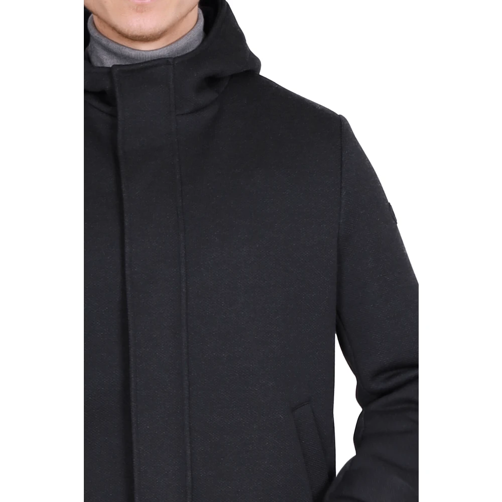 Distretto12 Grijze Technische Micro Pique Hoodiejas Gray Heren