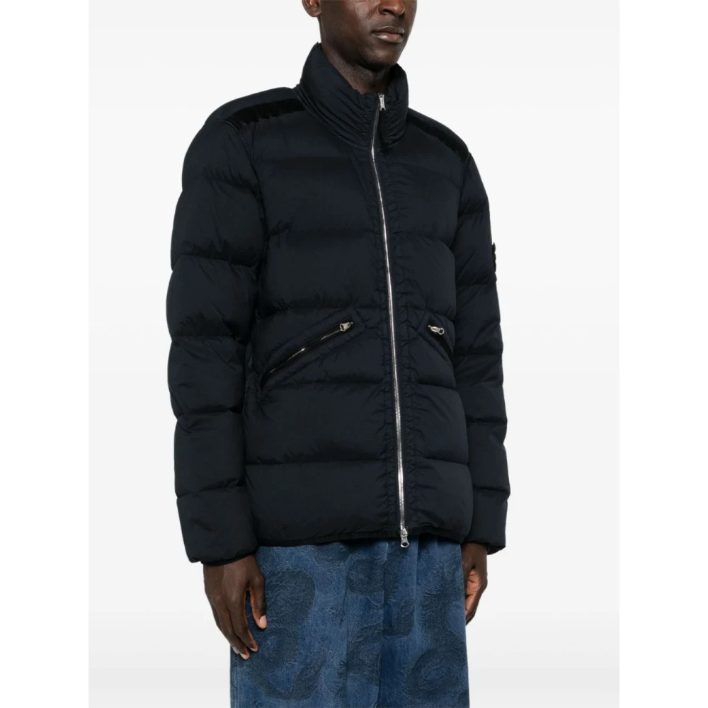 Stone Island Stijlvolle Winterjas Blue Heren