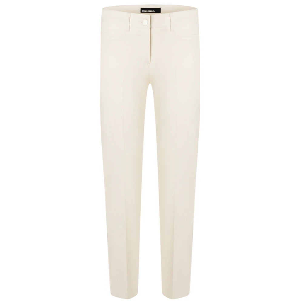 Ivory Straight Leg Pant with Belt