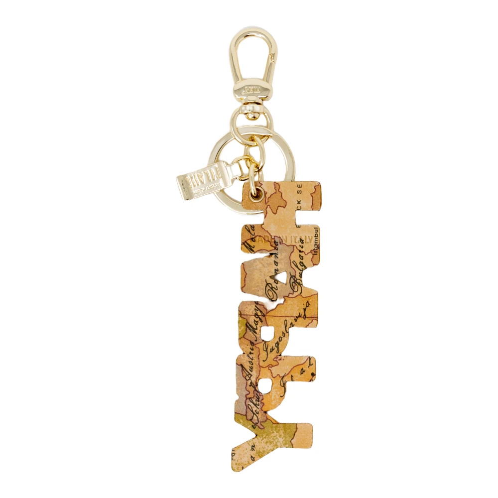 Alviero Martini 1A Classe Women's Beige World Map Keychain